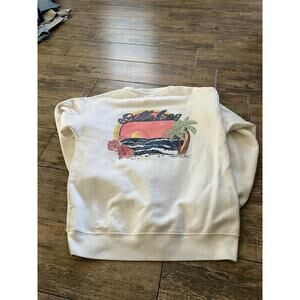 Billabong Men's Cream The Sky Crewneck Pullover Sweatshirt Size Small